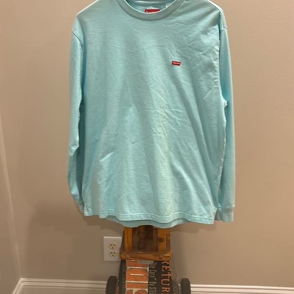 Supreme Small Box Tee in Cyan - Picture 2 of 5